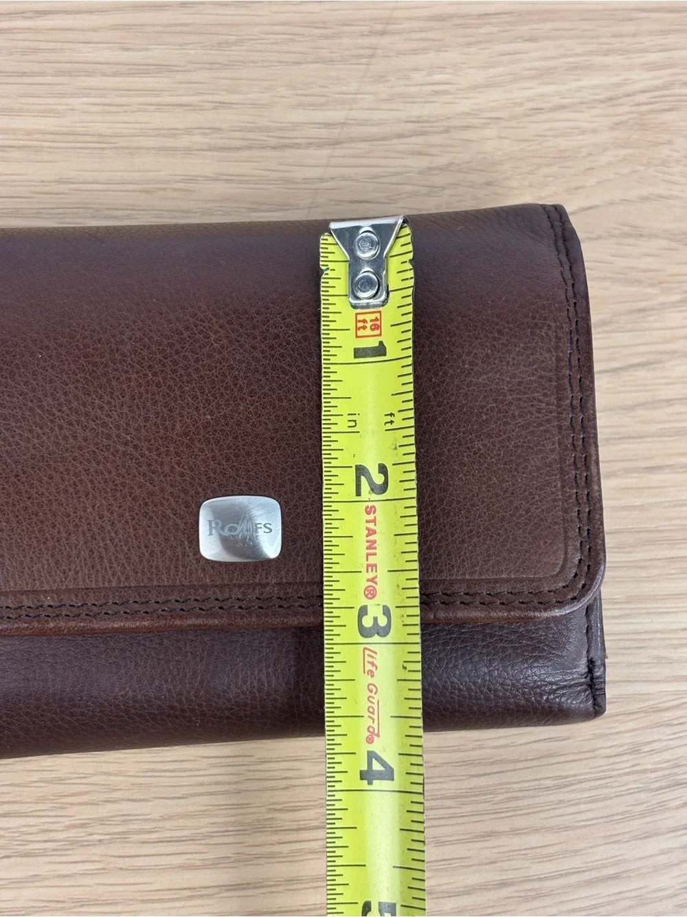 Vintage Rolfs Brown Pebbled Leather Trifold Wallet